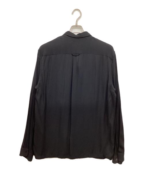 COLIMBO（コリンボ）COLIMBO (コリンボ) レーヨン オープンカラーシャツ ブラック サイズ:17の古着・服飾アイテム