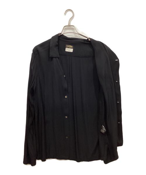 COLIMBO（コリンボ）COLIMBO (コリンボ) レーヨン オープンカラーシャツ ブラック サイズ:17の古着・服飾アイテム