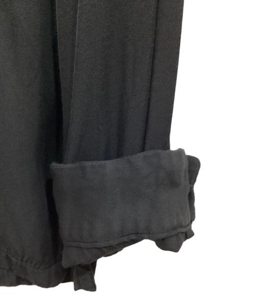 COLIMBO（コリンボ）COLIMBO (コリンボ) レーヨン オープンカラーシャツ ブラック サイズ:17の古着・服飾アイテム