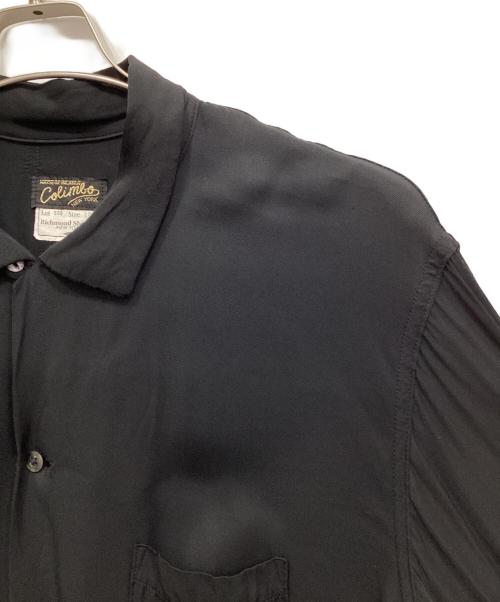 COLIMBO（コリンボ）COLIMBO (コリンボ) レーヨン オープンカラーシャツ ブラック サイズ:17の古着・服飾アイテム