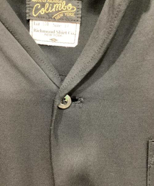 COLIMBO（コリンボ）COLIMBO (コリンボ) レーヨン オープンカラーシャツ ブラック サイズ:17の古着・服飾アイテム