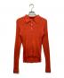 AURALEE（オーラリー）の古着「GIZA HIGH GAUGE RIB KNIT POLO」｜オレンジ