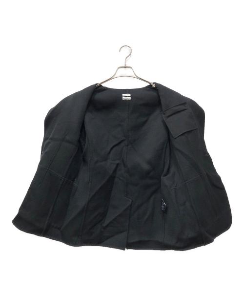 POSTELEGANT（ポステレガント）POSTELEGANT (ポステレガント) ベルト付ウールジャケット ブラック サイズ:38の古着・服飾アイテム