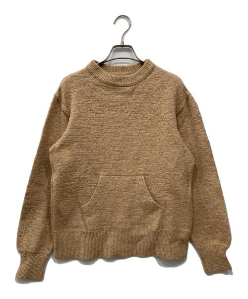 45R（フォーティファイブ・アール）45R (フォーティファイブ・アール) カラーネップモックネックニット ベージュ サイズ:Freeの古着・服飾アイテム