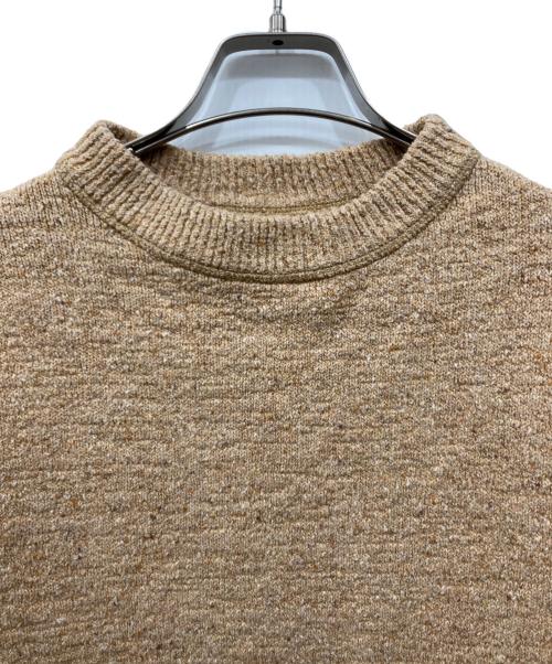 45R（フォーティファイブ・アール）45R (フォーティファイブ・アール) カラーネップモックネックニット ベージュ サイズ:Freeの古着・服飾アイテム