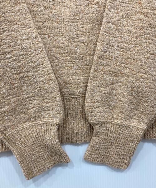 45R（フォーティファイブ・アール）45R (フォーティファイブ・アール) カラーネップモックネックニット ベージュ サイズ:Freeの古着・服飾アイテム