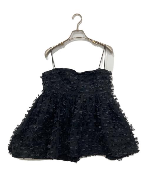 Whim Gazette（ウィムガゼット）Whim Gazette (ウィムガゼット) リボンキャミブラウス ネイビー サイズ:FREEの古着・服飾アイテム