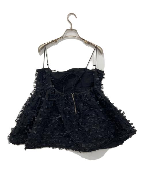 Whim Gazette（ウィムガゼット）Whim Gazette (ウィムガゼット) リボンキャミブラウス ネイビー サイズ:FREEの古着・服飾アイテム