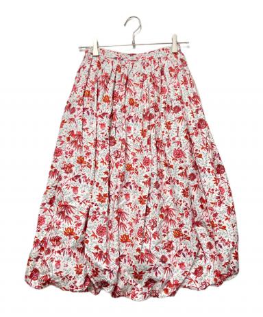 中古・古着通販】patou (パトゥ) 花柄バルーンスカート レッド サイズ