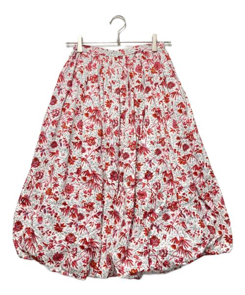 patou（パトゥ）patou (パトゥ) 花柄バルーンスカート レッド サイズ:34の古着・服飾アイテム