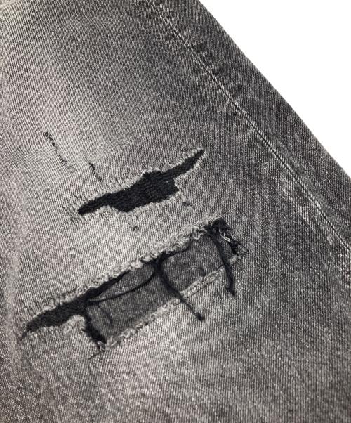 AUTHEN（オーセン）AUTHEN (オーセン) サーキュラーデニム ローライズワイドレッグ ブラック サイズ:25の古着・服飾アイテム