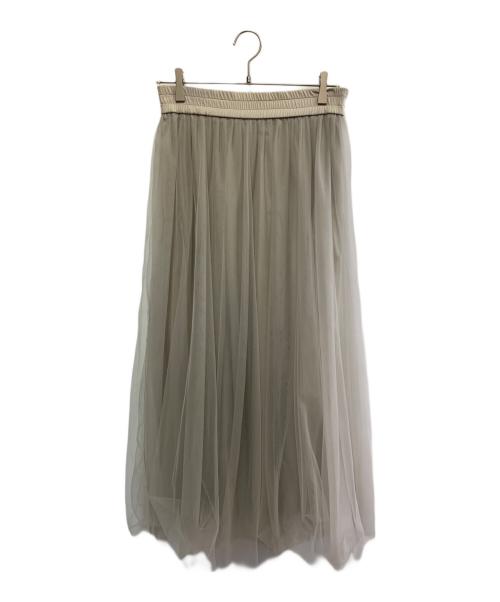 Fabiana Filippi（ファビアナフィリッピ）Fabiana Filippi (ファビアナフィリッピ) fabiana filippi　チュールスカート ベージュ サイズ:xxsの古着・服飾アイテム