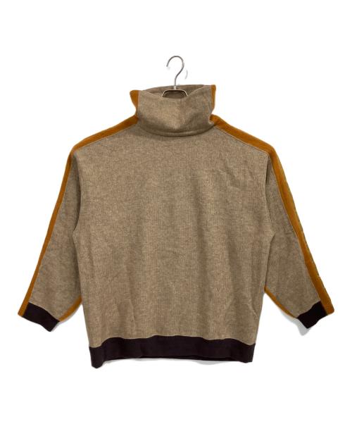 WHITE MOUNTAINEERING（ホワイトマウンテ二アニング）WHITE MOUNTAINEERING (ホワイトマウンテ二アニング) CONTRASTED HIGH NECK PULLOVER ブラウン サイズ:2の古着・服飾アイテム