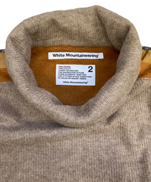 WHITE MOUNTAINEERING（ホワイトマウンテ二アニング）WHITE MOUNTAINEERING (ホワイトマウンテ二アニング) CONTRASTED HIGH NECK PULLOVER ブラウン サイズ:2の古着・服飾アイテム