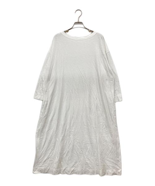 45R（フォーティファイブ・アール）45R (フォーティファイブ・アール) 天竺カットソーワンピース ホワイトの古着・服飾アイテム