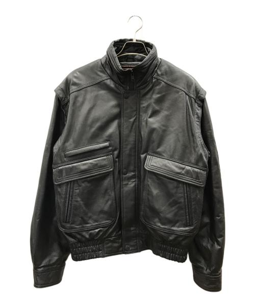 wilsons leather（ウィルソンズレザー）wilsons leather (ウィルソンズレザー) ライナー付きレザージャケット ブラック サイズ:Mの古着・服飾アイテム