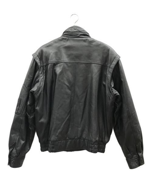 wilsons leather（ウィルソンズレザー）wilsons leather (ウィルソンズレザー) ライナー付きレザージャケット ブラック サイズ:Mの古着・服飾アイテム
