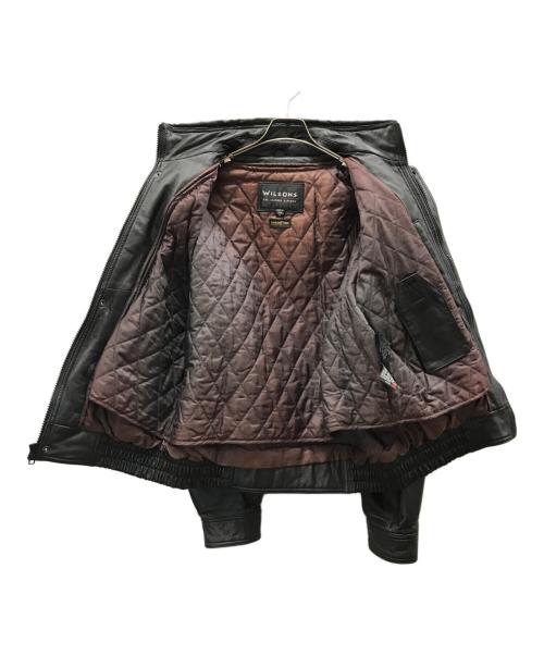 wilsons leather（ウィルソンズレザー）wilsons leather (ウィルソンズレザー) ライナー付きレザージャケット ブラック サイズ:Mの古着・服飾アイテム