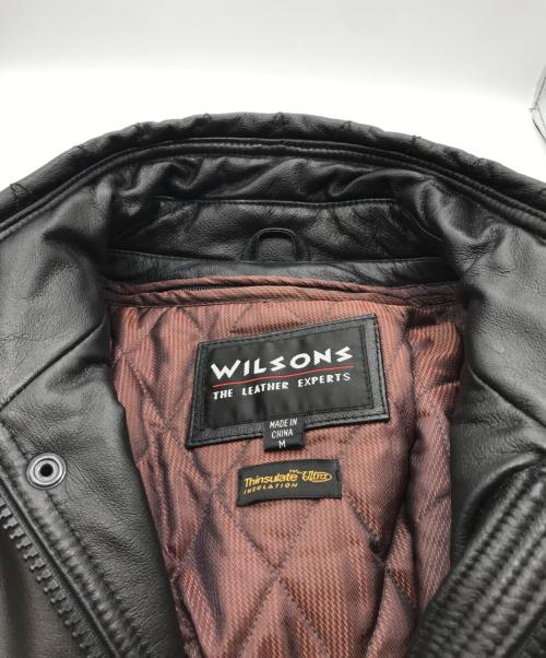 wilsons leather（ウィルソンズレザー）wilsons leather (ウィルソンズレザー) ライナー付きレザージャケット ブラック サイズ:Mの古着・服飾アイテム