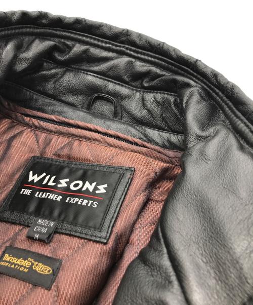wilsons leather（ウィルソンズレザー）wilsons leather (ウィルソンズレザー) ライナー付きレザージャケット ブラック サイズ:Mの古着・服飾アイテム