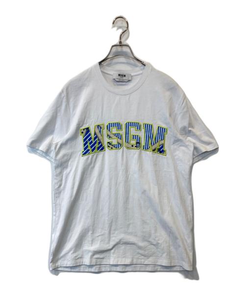 MSGM（エムエスジーエム）MSGM (エムエスジーエム) ロゴTシャツ　2841MDM98 ホワイト サイズ:XSの古着・服飾アイテム