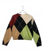 GALERIE VIEギャルリーヴィー）の古着「アーガイルクルーネックプルオーバー」｜マルチカラー