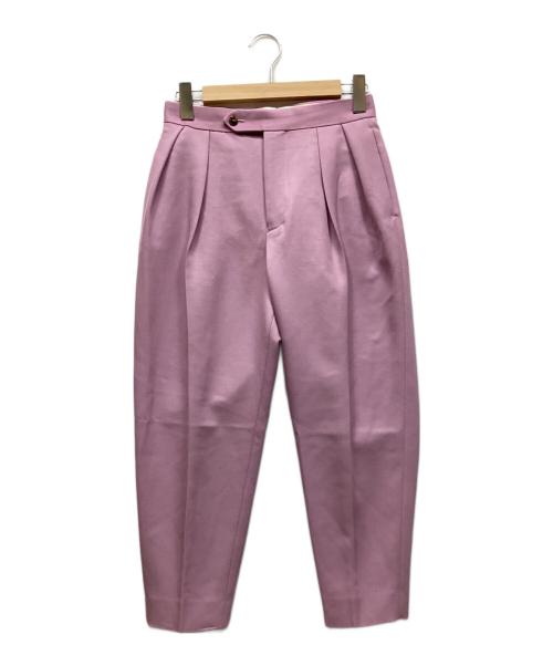 DRAWER（ドゥロワー）DRAWER (ドゥロワー) ギャバタックパンツ ピンク サイズ:36の古着・服飾アイテム
