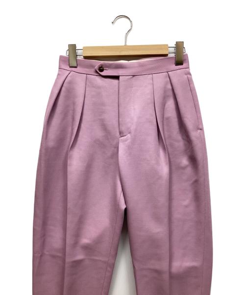 DRAWER（ドゥロワー）DRAWER (ドゥロワー) ギャバタックパンツ ピンク サイズ:36の古着・服飾アイテム
