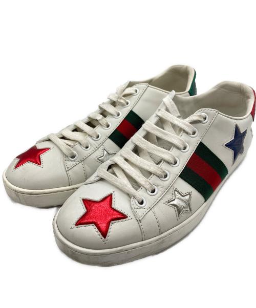 GUCCI（グッチ）GUCCI (グッチ) エース エンブロイダリー スニーカー ホワイト サイズ:36 1/2の古着・服飾アイテム