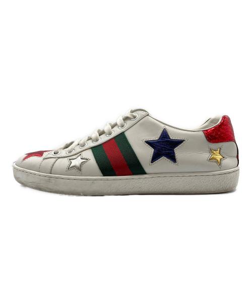 GUCCI（グッチ）GUCCI (グッチ) エース エンブロイダリー スニーカー ホワイト サイズ:36 1/2の古着・服飾アイテム