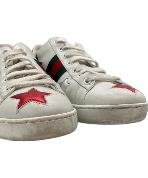 GUCCI（グッチ）GUCCI (グッチ) エース エンブロイダリー スニーカー ホワイト サイズ:36 1/2の古着・服飾アイテム