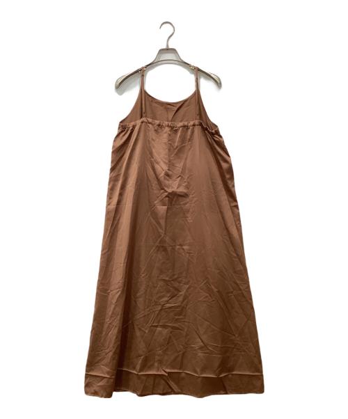 Ameri（アメリ）AMERI (アメリ) CHIFFON GATHER DRESS ブラウン サイズ:Mの古着・服飾アイテム