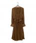 AMERI（アメリ）の古着「CHIFFON GATHER DRESS」｜ブラウン