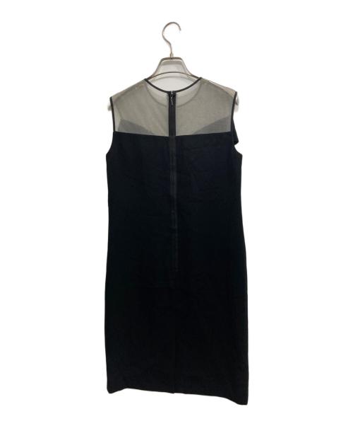 EPOCA（エポカ）EPOCA (エポカ) バックサテンジョーゼット ドレス ブラック サイズ:40の古着・服飾アイテム