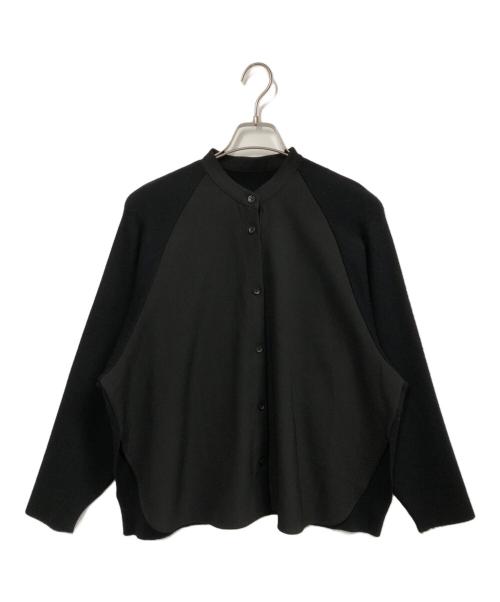 ADORE（アドーア）ADORE (アドーア) ニットドッキングツイルブラウス ブラック サイズ:38の古着・服飾アイテム