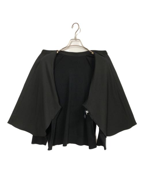 ADORE（アドーア）ADORE (アドーア) ニットドッキングツイルブラウス ブラック サイズ:38の古着・服飾アイテム