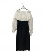 CELFORDセルフォード）の古着「ブラウスドッキングワンピース」｜ブラック