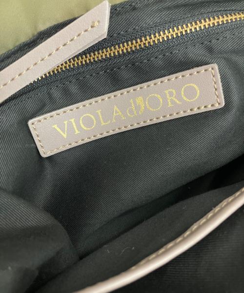 VIOLAd'ORO（ヴィオラドーロ）VIOLAd'ORO (ヴィオラドーロ) BIANCA 2WAYバッグ グリーンの古着・服飾アイテム