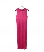 PLEATS PLEASEプリーツプリーズ）の古着「ノースリーブワンピース」｜ピンク
