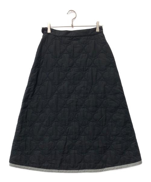 mina perhonen（ミナ ペルホネン）mina perhonen (ミナ ペルホネン) flower quiltスカート ブラック サイズ:36の古着・服飾アイテム