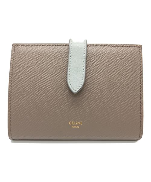 CELINE（セリーヌ）CELINE (セリーヌ) ミディアムストラップウォレット グレーの古着・服飾アイテム