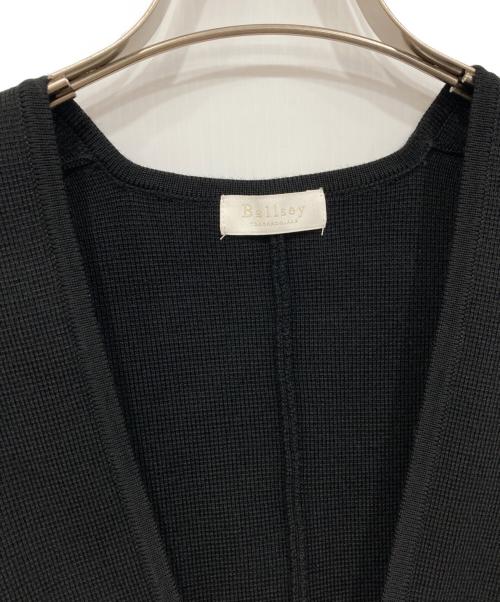 BALLSEY（ボールジィ）BALLSEY (ボールジィ) ウールポリエステルパールコンビ マントカーディガン ブラック サイズ:Sの古着・服飾アイテム