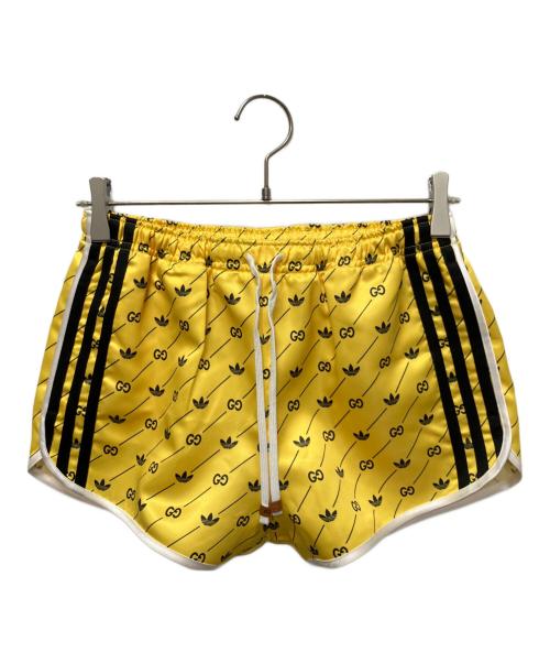 GUCCI（グッチ）GUCCI (グッチ) adidas (アディダス) GUCCI 22-23AW　インターロッキング トレフォイル ジャージ ショート パンツ/GGアナグラム ショートパンツ イエロー サイズ:xsの古着・服飾アイテム