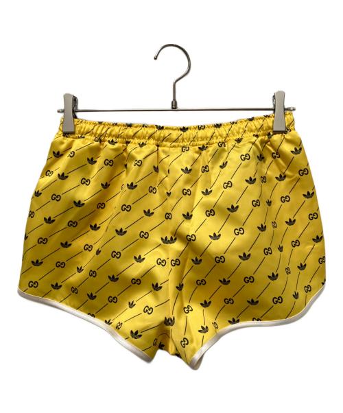 GUCCI（グッチ）GUCCI (グッチ) adidas (アディダス) GUCCI 22-23AW　インターロッキング トレフォイル ジャージ ショート パンツ/GGアナグラム ショートパンツ イエロー サイズ:xsの古着・服飾アイテム