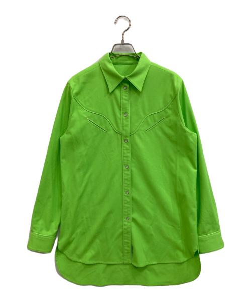 MM6 Maison Margiela（エムエムシックスメゾンマルジェラ）MM6 Maison Margiela (エムエムシックス メゾンマルジェラ) ウエスタンシャツ ライムグリーン サイズ:40の古着・服飾アイテム