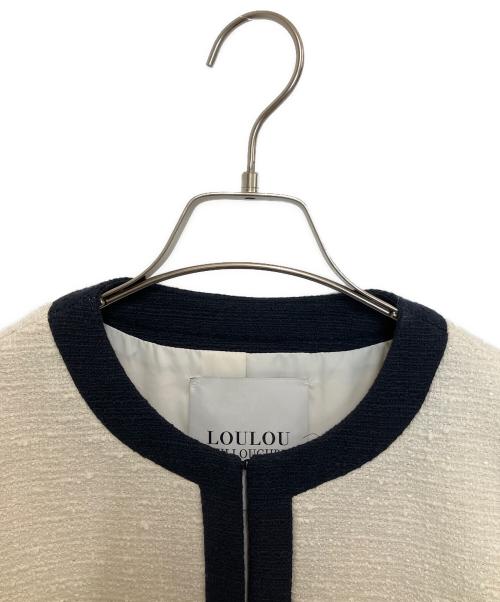 Loulou Willoughby（ルルウィルビー）Loulou Willoughby (ルルウィルビー) ツイードジャケット アイボリー サイズ:2の古着・服飾アイテム