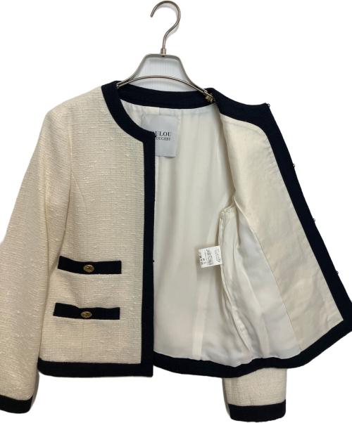 Loulou Willoughby（ルルウィルビー）Loulou Willoughby (ルルウィルビー) ツイードジャケット アイボリー サイズ:2の古着・服飾アイテム