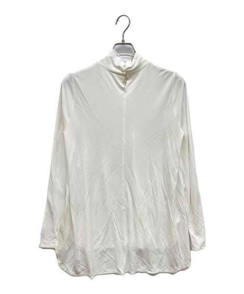 ADORE（アドーア）ADORE (アドーア) ドレープジャージーラウンドカットハイネックトップス　長袖ブラウス ホワイト サイズ:38の古着・服飾アイテム