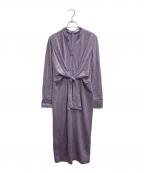 Pinky & Dianneピンキーアンドダイアン）の古着「ウエストリボンジャージワンピース」｜パープル