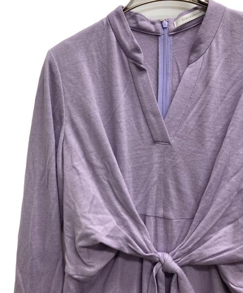 Pinky & Dianne（ピンキーアンドダイアン）Pinky & Dianne (ピンキーアンドダイアン) ウエストリボンジャージワンピース パープル サイズ:38の古着・服飾アイテム